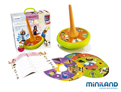 MINILAND - Juego didactico mindfulnes con peonza gigante y guia de ejercicios (Ref. 31898)