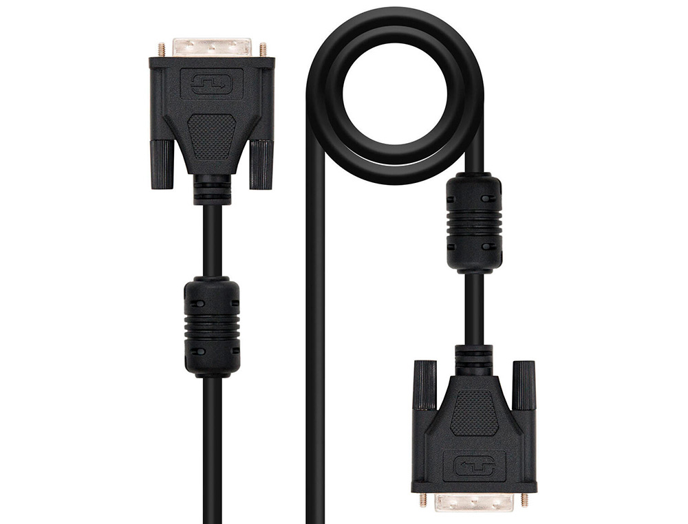 NANOCABLE - Cable dvi dual link 24+1/m-m color negro longitud 5 m (Ref. 10.15.0805)