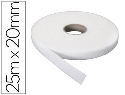 SUMO DIDACTIC - Cinta de velcro adhesivo rugosa rollo 25 mx20 mm (Ref. 840B)