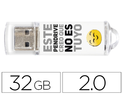 TECHONETECH - Memoria usb flash drive 32 gb 2.0 no es tuyo (Ref. TEC4007-32) (Canon L.P.I. 0,24€ Incluido)