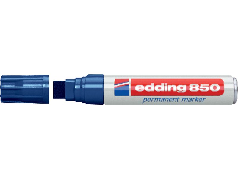 EDDING - Marcador permanente recargable 850 Trazo 5-16 mm Punta biselada Azul (Ref.850-03)