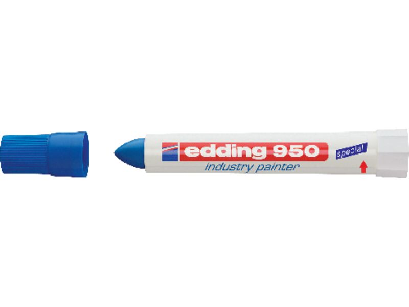 EDDING - Marcador permanente 950 Trazo 10mm Pasta opaca Azul (Ref.950-03)