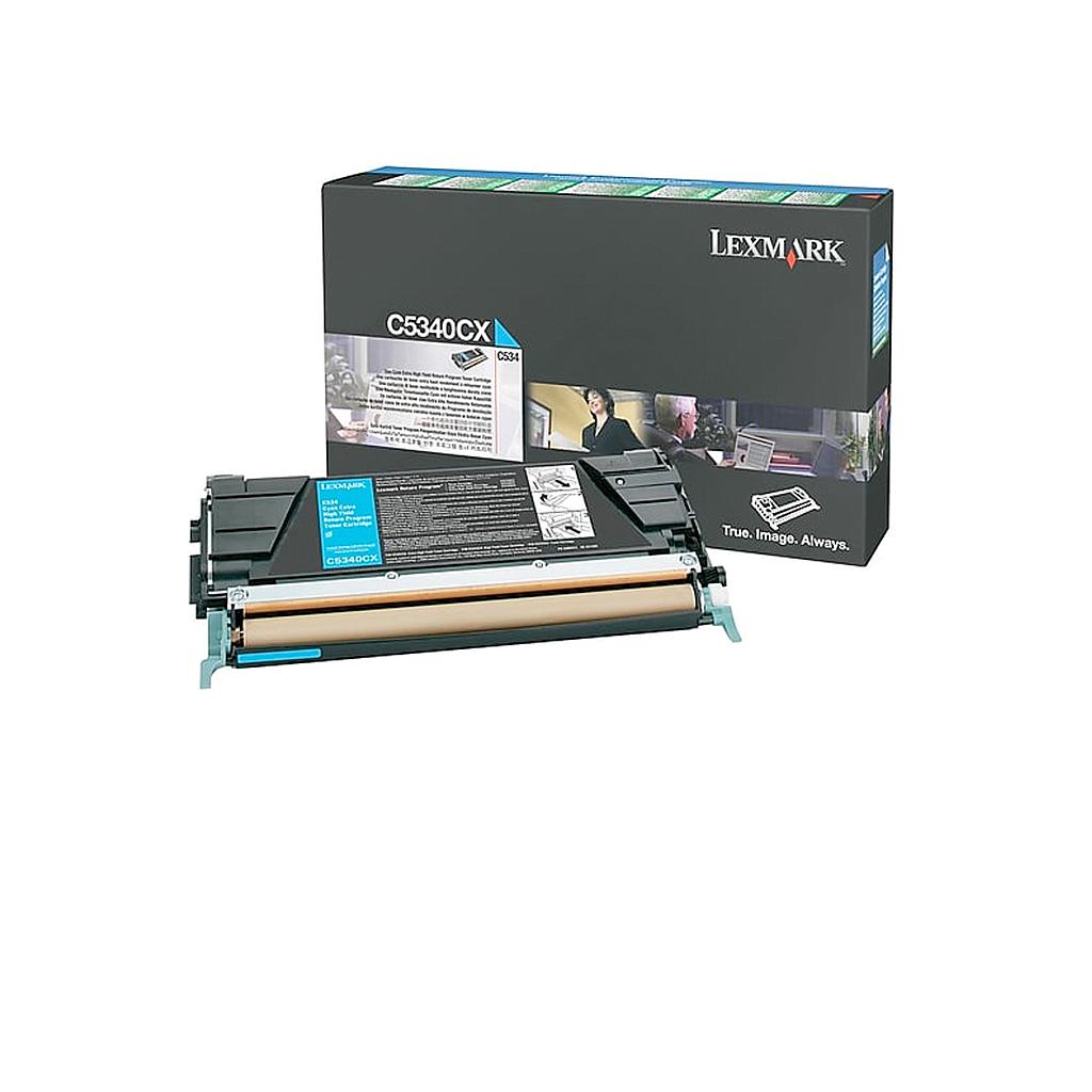 LEXMARK - TONER C-534 RETORNABLE CIAN EXTRA ALTO RENDIMIENTO (Ref.C5340CX)