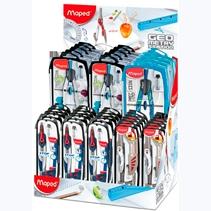 MAPED - COMPAS SURTIDO EXPOSITOR de 40
15x 196100 COMPAS STOP SYSTEM 
10x 196310 COMPAS INNOVATION
15x 291010 COMPAS BIGOTERA PRECISION (Ref.897013)