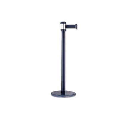 BISMARK - PACK DE 2 POSTES SEPARADORES METÁLICOS CON CINTA DE 2 METROS NEGROS (Ref.322128)