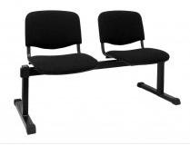 PIQUERAS Y CRESPO - BANCADA MONTIEL 2 PLAZAS ASIENTO Y RESPALDO TAPIZADOS ARAN NEGRO (Ref.B2ARAN840)