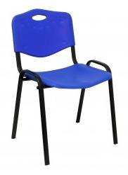 PIQUERAS Y CRESPO - SILLA ROBLEDO CONFIDENTE APILABLE PVC AZUL - Pack 4 sillas (Ref.PACK426IAZ)