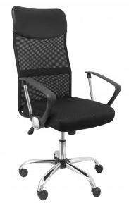 PIQUERAS Y CRESPO - SILLA GONTAR DIRECCION BRAZOS FIJOS MECANISMO BASCULANTE REGULABLE EN ALTURA ASIENTO Y RESPALDO MALLA TRANSPIRABLE NEGRO (Ref.31DBNE)