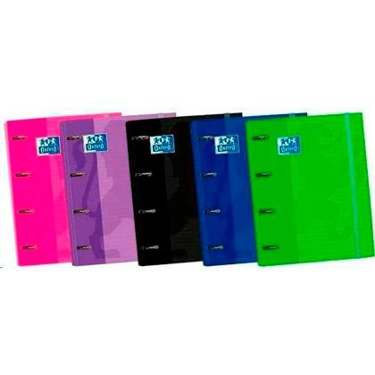 OXFORD - CARPEBLOC SCHOOL EUROPEANBINDER CLASSIC A4+ 4 an.MIXTAS 35mm con RECAMBIO 100 hj. CUADRIC.5x5 SURTIDO (col. clasicos) (Ref.400106676)