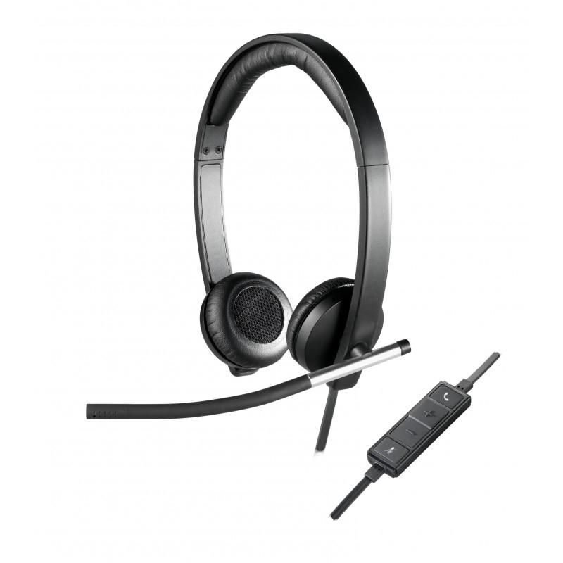 LOGITECH - AURICULAR H650E CON CABLE, DIADEMA, BIAURAL (Ref.981-000519)