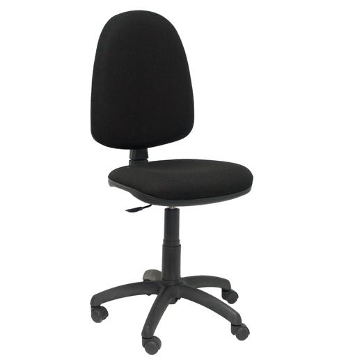 PIQUERAS Y CRESPO - SILLA AYNA MECANISMO CONTACTO PERMANENTE CON REGULACION DE PROFUNDIDAD ASIENTO Y RESPALDO TAPIZADO BALI NEGRO (Ref.04CPBALI840)