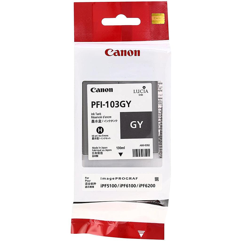 CANON - IPF5100/6100 DEPÓSITO DE TINTA GRIS PIGMENTADA (130 ML) PFI 103 GY (Ref.2213B001AA)