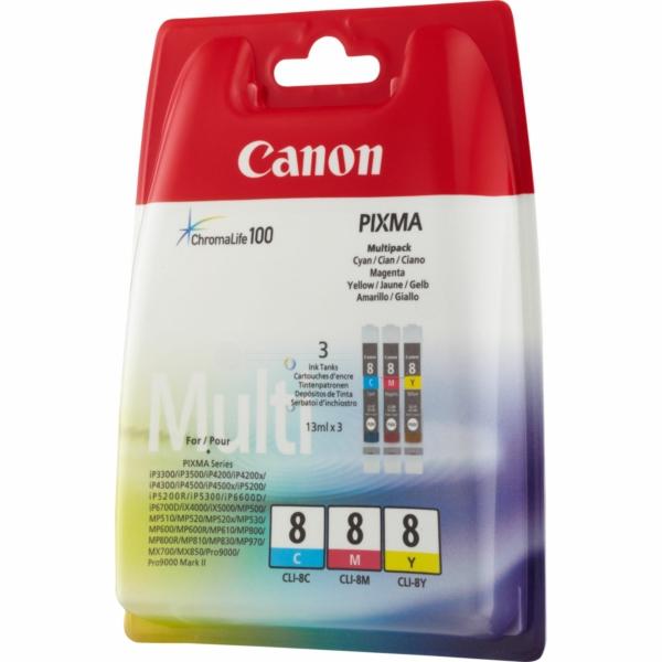 CANON - TINTA MULTIPACK C / M / Y BJ-W8500 (PACK 3) - CLI8 (Ref.0621B029)