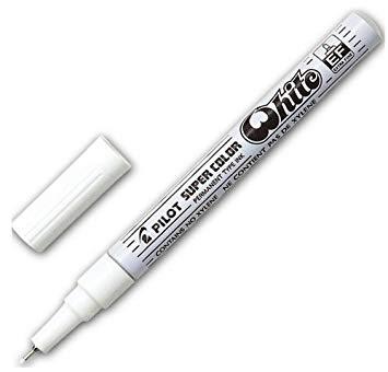 PILOT - MARCADOR Tinta OPACA PERMANENTE SUPER COLOR FINO BLANCO (Ref.SC-W-EFE)