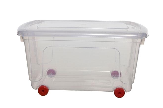 ARCHIVO 2000 - CAJA ALMACENAMIENTO A.2000 45 LITROS CON TAPA Y RUEDAS TRANSPARENTE (Ref.WFS051330 CSTP)