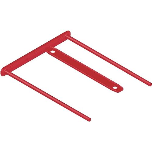 FELLOWES - PACK DE 100 FASTENERS DE PLÁSTICO D-CLIP ROJO (Ref.1189301)