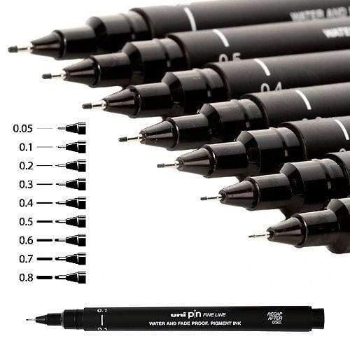UNI-BALL - ROTULADOR CALIBRADO PIN MANGA 0,4 mm NEGRO (Ref.30783000)