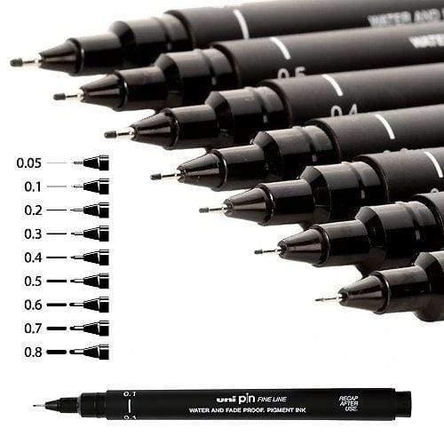 UNI-BALL - ROTULADOR CALIBRADO PIN MANGA 0,5 mm NEGRO (Ref.482356000)