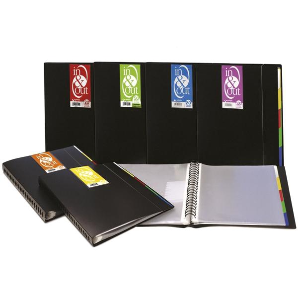 GRAFOPLÁS - CARPETA FUNDAS (TARIFARIO) GRAFOPLAS ESPIRAL PP IN&amp;OUT OPACO A4 50 F. NEGRO (Ref.39405010)