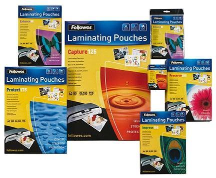 FELLOWES - PACK 25 FUNDAS PLASTIFICAR 80 MIC. BRILLO A3 (Ref.5396403)