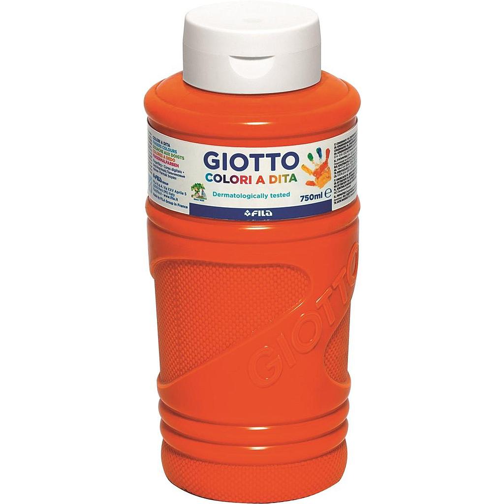 GIOTTO - PINTURA de DEDOS 750 ml (bote) NARANJA (Ref.F536005)