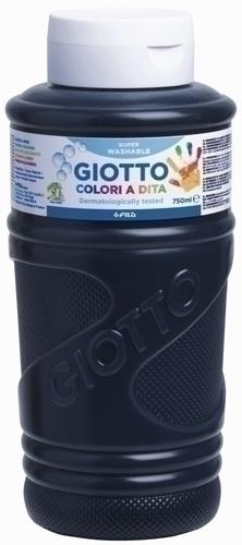 GIOTTO - PINTURA de DEDOS 750 ml (bote) NEGRO (Ref.F536024)