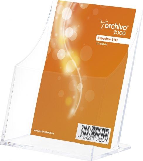 ARCHIVO 2000 - PORTAFOLLETOS A.2000 1/3 DE A4 VERTICAL 1 COMPARTIMENTO PREMIUM CRISTAL (Ref.6141 CS TP)