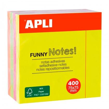 APLI - TACO NOTAS 75X75 CUBO 400h BRILLANTE (4x100h) (Ref.10974)