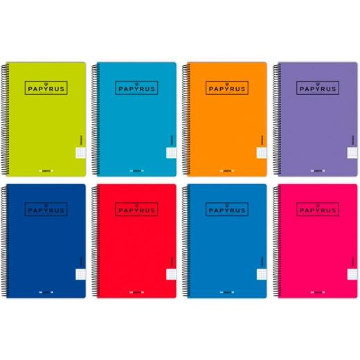 PAPYRUS - BLOC UNICLAS tapa PP Fº 80h PAUTA 3.5 90g COL.SUR. (Ref.88442097)