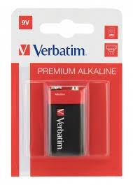 VERBATIM - PILAS ALCALINAS DE 9V - 6LR61- PACK 1 UD (Ref.49924)
