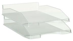 ARCHIVO 2000 - BANDEJA APILABLE EN 3 POSICIONES FONDO LISO FORMATO DIN A4 Y FOLIO 345X255X60 MM CRISTAL TRANSPARENTE (Ref.742 CS TP)