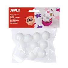 APLI - BOLAS POLIESPAN 25 mm. BOLSA de 10 (Ref.13278)