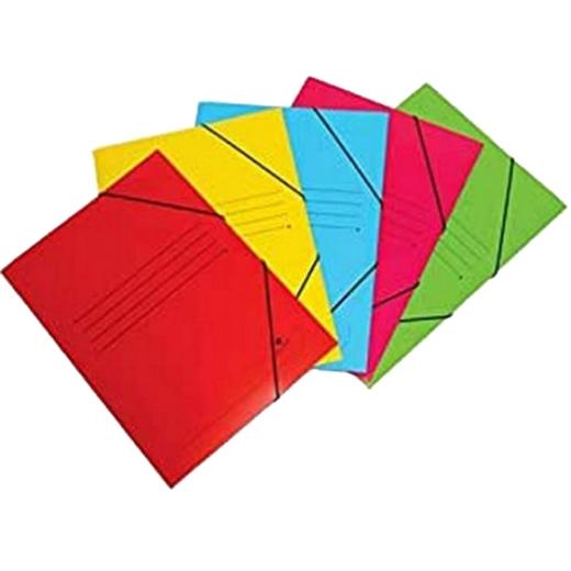 MARIOLA - CARPETA de GOMAS y SOLAPAS SIMILPRESPAN CARTON FORRADO Fº ROJO (Ref.1525RO)