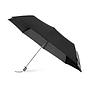 BLANCA - Paraguas plegable negro de poliester 96 cm de diametro apertura manual cierre con velcro y funda individual (Ref. 4673 NEGRO)