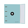 ANTARTIK - Carpeta con recambio y solapa liderpapel A4 cuadro 5mm forrada 4 anillas redondas 40mm color menta (Ref. AW56)