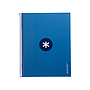 ANTARTIK - Cuaderno espiral liderpapel A4 micro tapa forrada 80h 90 gr cuadro 5mm 1 banda 4 taladros azul oscuro (Ref. KB27)