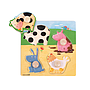GOULA - Puzzle madera 4 piezas animales granja color (Ref. 53069)
