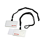 GRAFOPLAS - Identificador con cordon plano negro 65x95 mm con apertura lateral (Ref. 9073000)