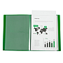 LIDERPAPEL - Carpeta 10 fundas canguro pp din A4 verde translucido portada y lomo personalizable (Ref. JC16)