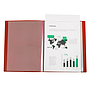LIDERPAPEL - Carpeta 30 fundas canguro pp din A4 rojo translucido portada y lomo personalizable (Ref. JC20)
