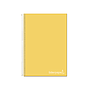 LIDERPAPEL - Cuaderno espiral A4 micro jolly tapa forrada 140h 75 gr cuadro 5mm 5 bandas4 taladros color amarillo (Ref. BA95)