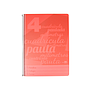 LIDERPAPEL - Cuaderno espiral folio pautaguia tapa plastico 80h 75gr cuadro pautado 4mm con margen color rojo (Ref. BE33)