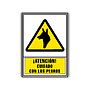 ARCHIVO 2000 - Pictograma atencion cuidado con los perros pvc amarillo luminiscente 210x297 mm (Ref. 6172-06 AM)