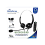MEDIARANGE - Auricular biaural diadema con microfono cable 2 mt (Ref. MROS304)