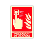 ARCHIVO 2000 - Pictograma pulsador de alarma pvc rojo luminiscente 210x300 mm (Ref. 6171-04H RJ)