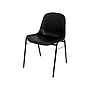 PIQUERAS Y CRESPO - Silla apilable pyc estructura metal asiento y respaldo pvc ergonomica 770x450x420 mm negra (Ref. PACK423NE)