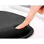 Q-CONNECT - Alfombrilla para raton con reposamuñecas ergonomica de gel color negro 225x240x20 mm (Ref. KF17230)
