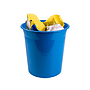 Q-CONNECT - Papelera plastico azul opaco 13 litros dim. 275x285mm (Ref. KF19032)