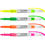 Q-CONNECT - Rotulador fluorescente punta biselada tinta liquida bolsa de 4 unidades colores surtidos (Ref. KF16127)