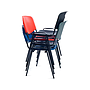 ROCADA - Silla confidente estructura metalica respaldo y asiento en polimero color azul (Ref. 975V15-3)